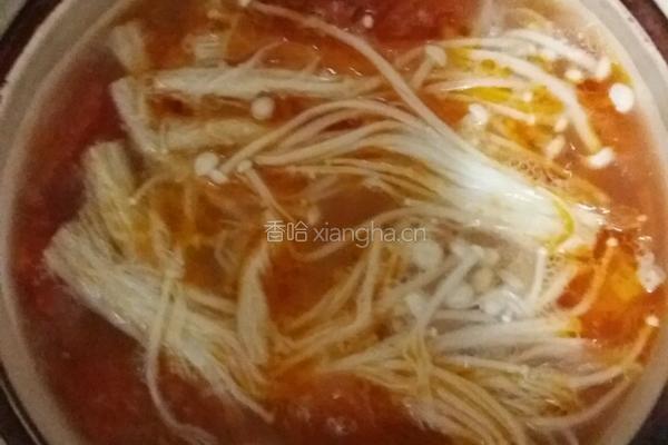 番茄金针菇牛腩汤的做法图解8