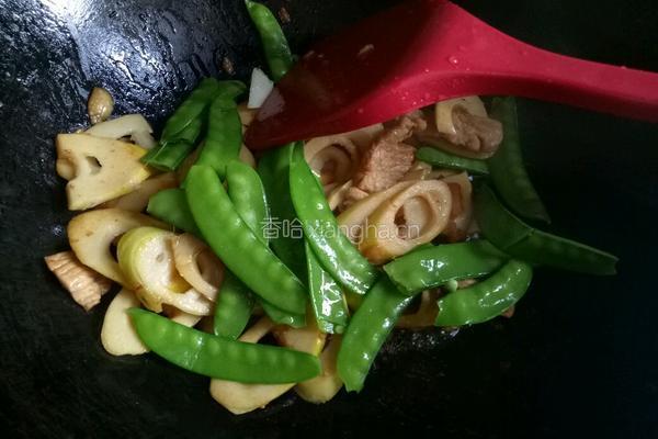 雷笋肉片炒荷兰豆的做法图解12