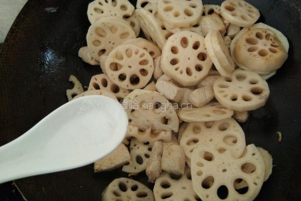 莲藕炒肉的做法图解5