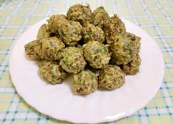炸茼蒿丸子