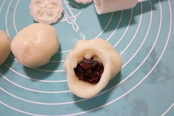 玫瑰花冰皮月饼的做法图解13