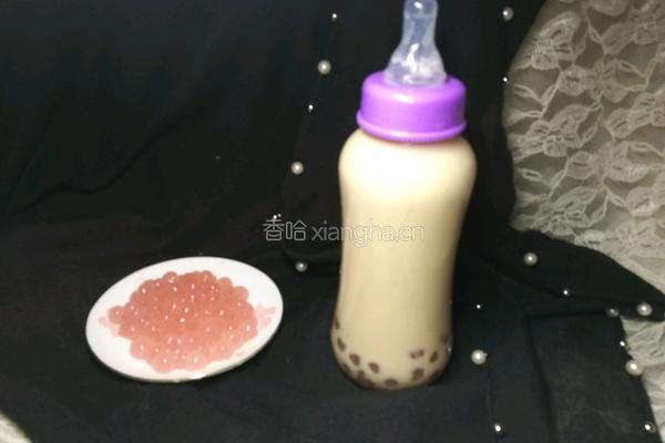 樱花粉圆珍珠奶茶的做法图解9