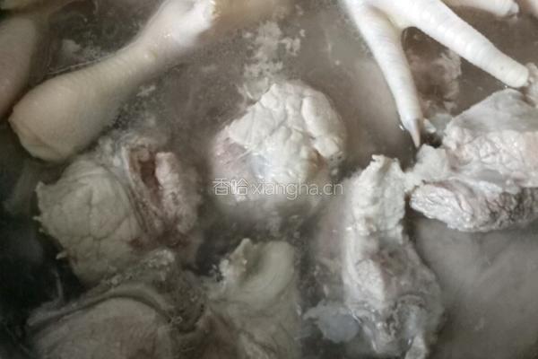 排骨鸡爪木瓜汤的做法图解4
