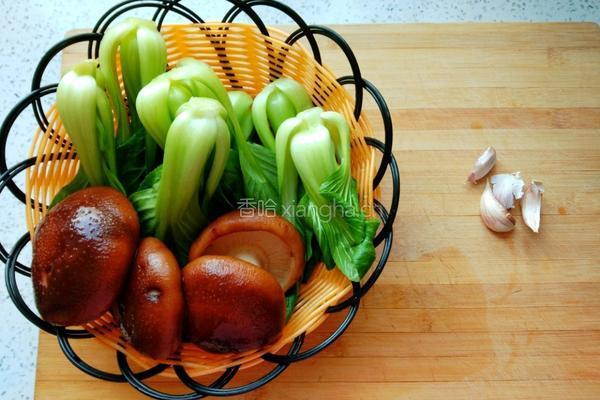 香菇油菜的做法图解1
