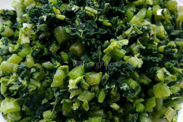 肉沫萝卜叶的做法图解4