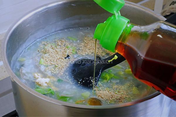 皮蛋生菜瘦肉粥的做法图解16