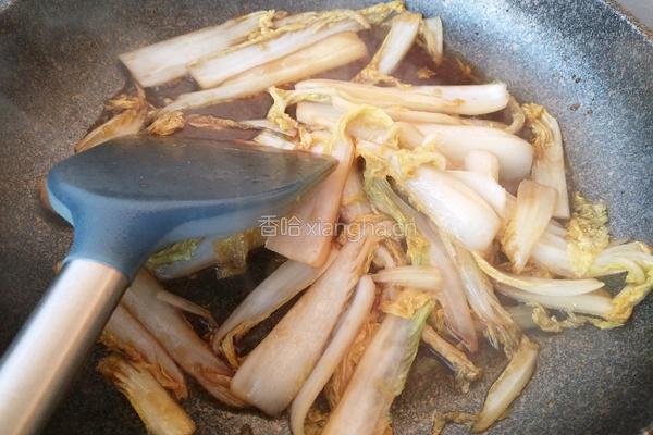 醋溜娃娃菜的做法图解4