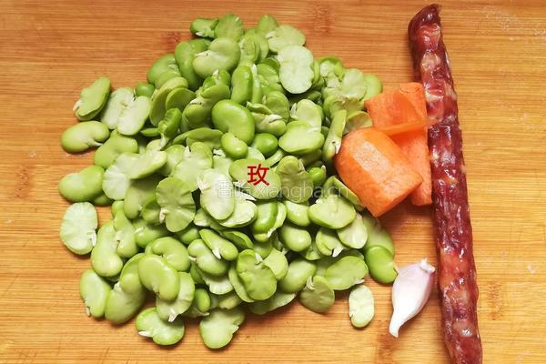  腊肠蚕豆的做法图解5