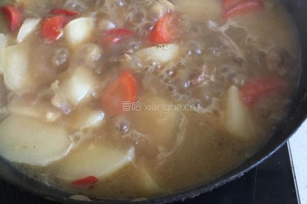 羊肉炖萝卜的做法图解4