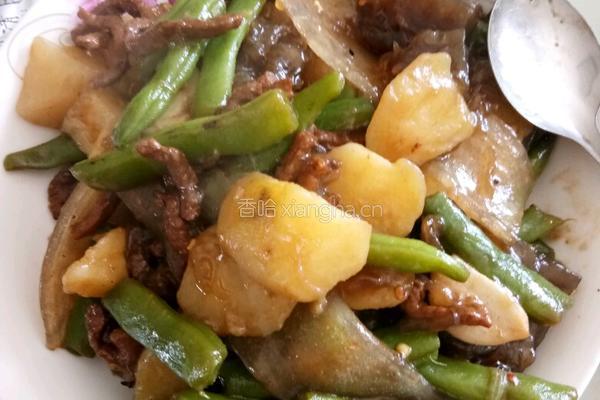 家常土豆豆角炖肉的做法图解6