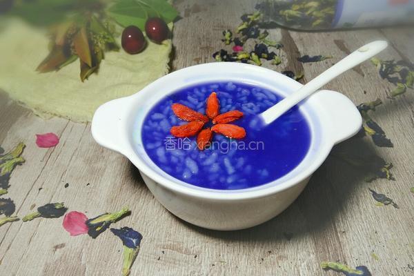 蓝蝴蝶米粥的做法图解7