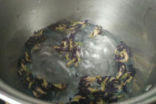 蝶豆花山药汁的做法图解3