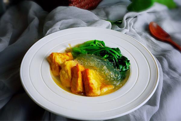 菠菜豆腐粉丝汤