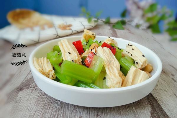 凉拌芹菜腐竹的做法图解9