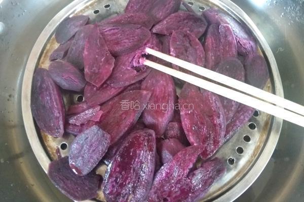 紫薯爱心馒头的做法图解6