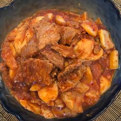 辣白菜牛肉年糕的做法[图]
