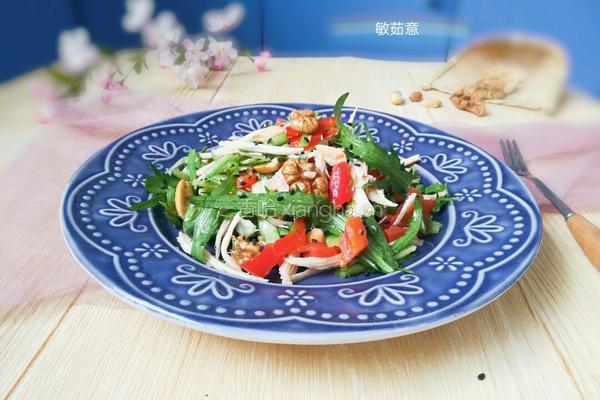 减脂瘦身沙拉之鸡丝苦菊的做法图解9