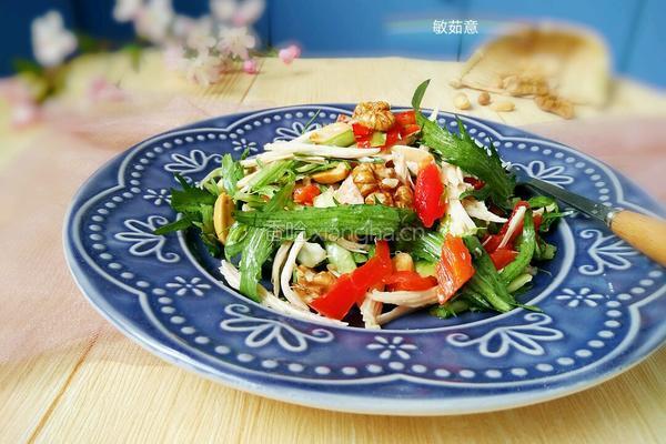 减脂瘦身沙拉之鸡丝苦菊的做法图解8