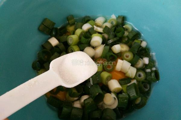 减肥早餐之葱花芙蓉蛋的做法图解5