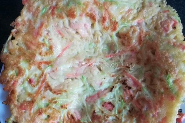 角瓜胡萝卜火腿煎饼的做法图解5