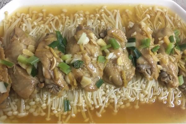 金针菇蒸鸡翅的做法图解6