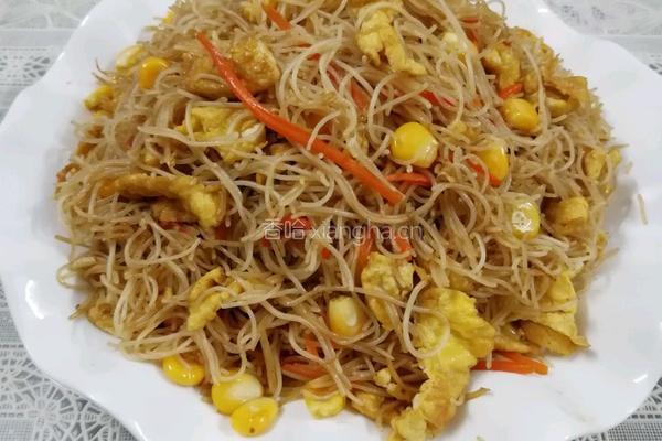玉米鸡蛋炒米粉