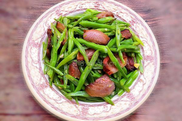 腊肉炒四季豆的做法图解8