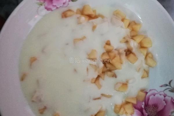 苹果炒酸奶的做法图解4