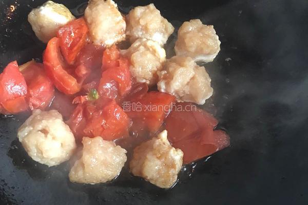 西红柿鸡胸肉丸青菜汤的做法图解10