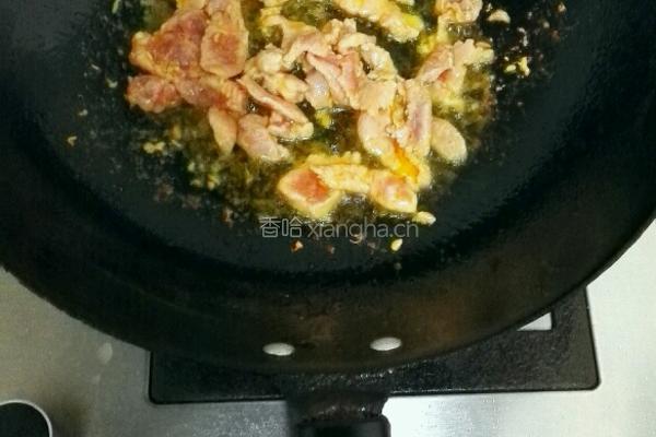 芥蓝炒肉的做法图解6
