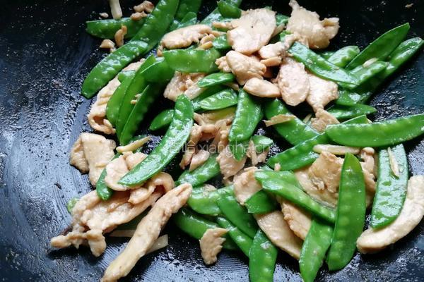 荷兰豆炒鸡胸肉的做法图解9