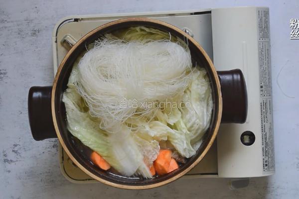 白菜羊肉粉丝煲的做法图解7