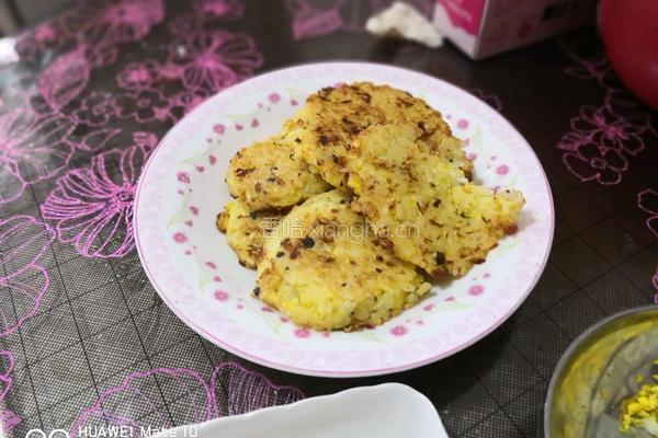 米饭鸡蛋饼的做法图解6