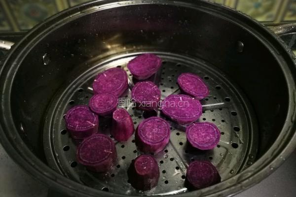 紫薯椰蓉排包的做法图解2