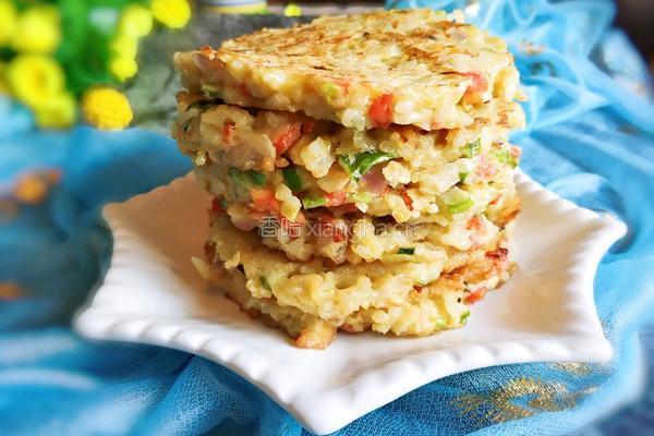 米饭煎饼的做法图解1
