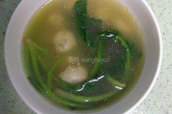 鱼丸菠菜汤的做法图解8