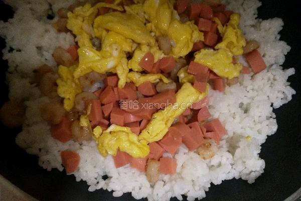 虾仁炒饭的做法图解5