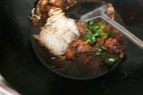 鸡肉针菇青辣椒面的做法图解7