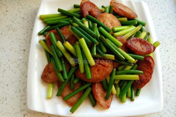 蒜薹炒腊肠的做法图解6