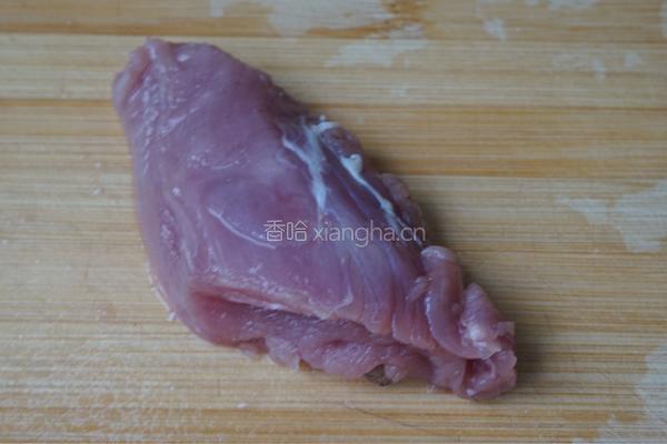 肉丝炒蒜苔的做法图解1