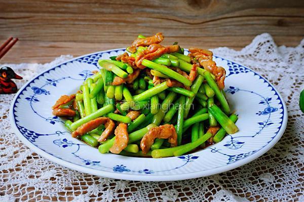 肉丝炒蒜苔的做法图解15