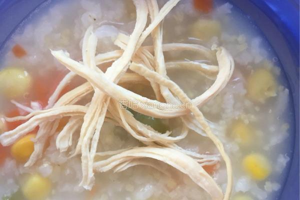 营养鸡丝粥的做法图解7