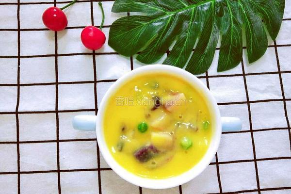 宝宝土豆紫薯玉米羹