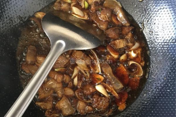 腌猪肉烩小白菜的做法图解9