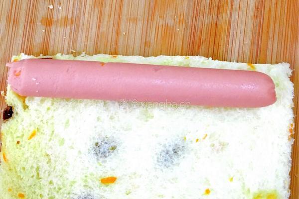 海苔香肠吐司卷的做法图解4