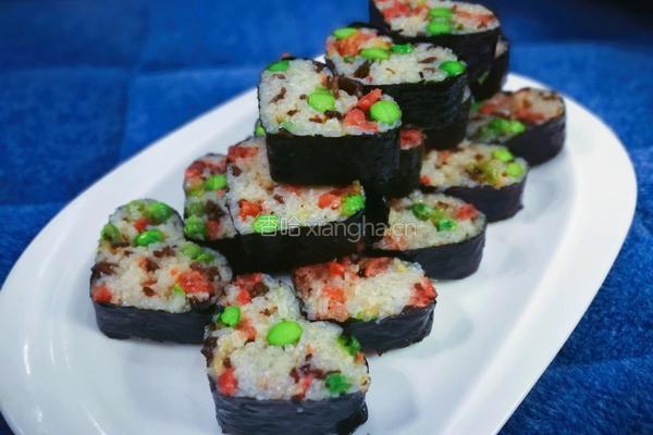 香肠豌豆海苔饭卷的做法图解17
