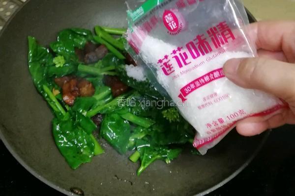 芥蓝炒猪油咋的做法图解4