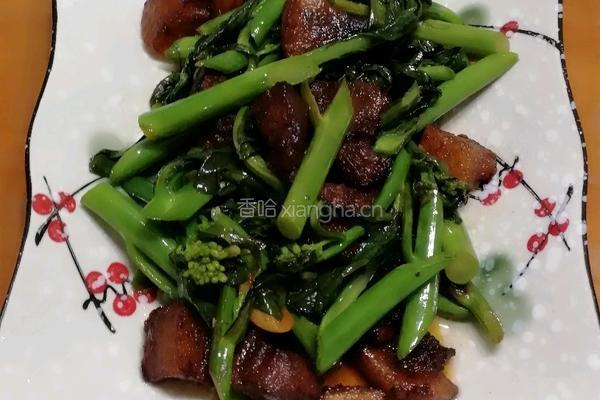 芥蓝炒猪油咋的做法图解5