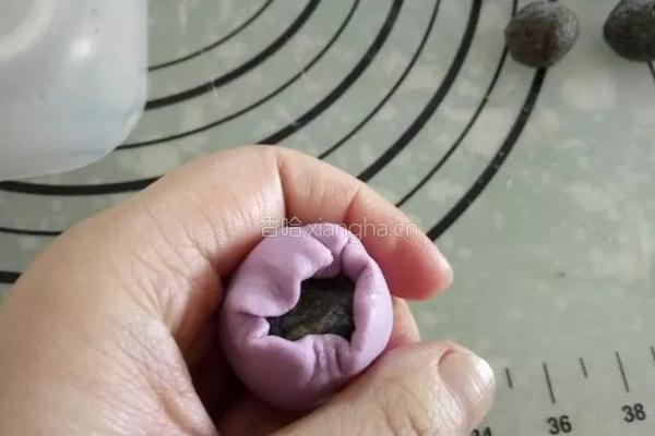 黑芝麻紫薯糯米糍的做法图解6