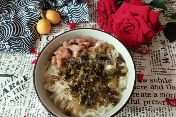雪菜肉丝面的做法图解1